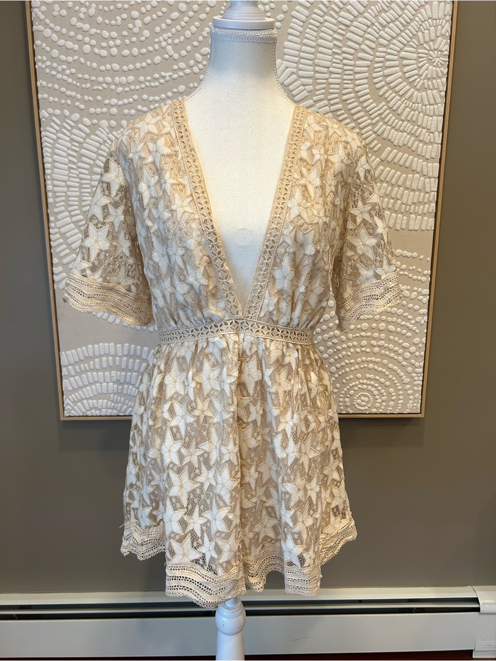 Showpo Love Land Lace Playsuit Romper Size 12 NWT